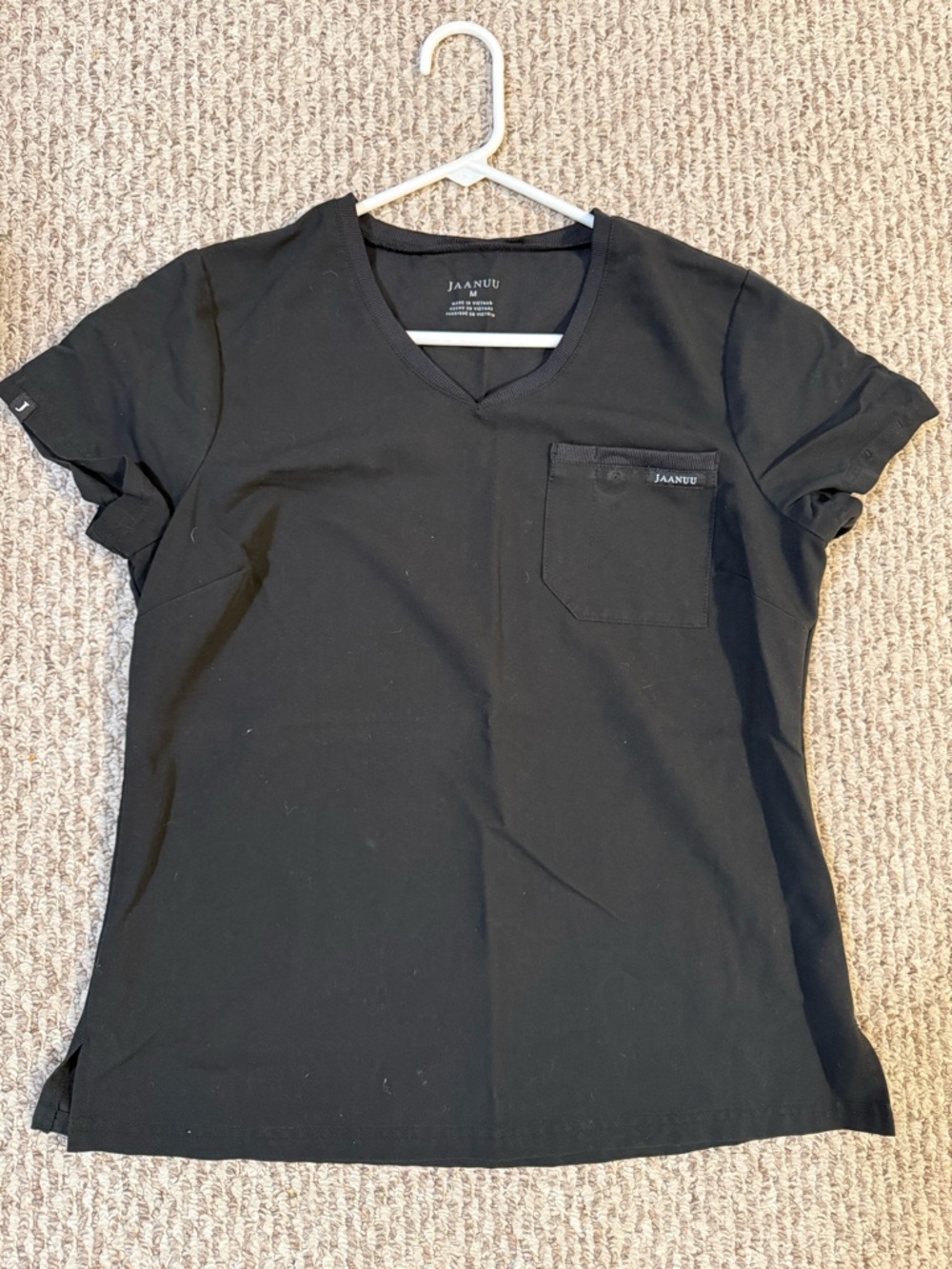 Jaanuu Black V-Neck Medical Top